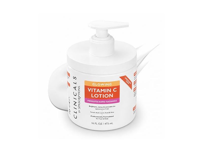 Clinicals By SpaScriptions Glowing Lotion, Vitamin C, 16 fl oz/473 mL