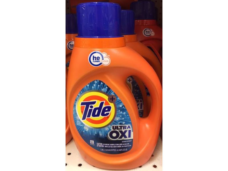 Tide Ultra Oxi Laundry Detergent, 29 Loads, 46 fl oz/1.36 L