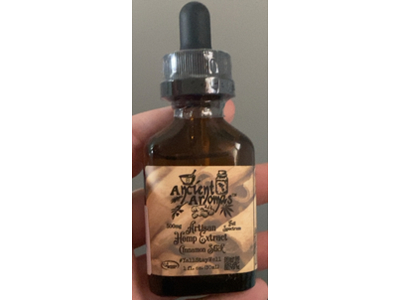 Ancient Aromas Artisan Full-Spectrum Hemp Extract, Cinnamon Stick, 1 fl oz/30 mL