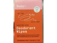 Busy Co Clarifying Citrus Deodorant Wipes, Citrus Scent, 2.5 oz, 6 Count - thumbnail 2