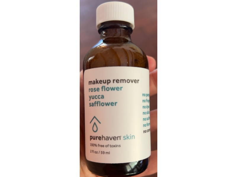 Purehaven Skin Makeup Remover, Rose Flower & Yucca Safflower, 2 fl oz/59 mL