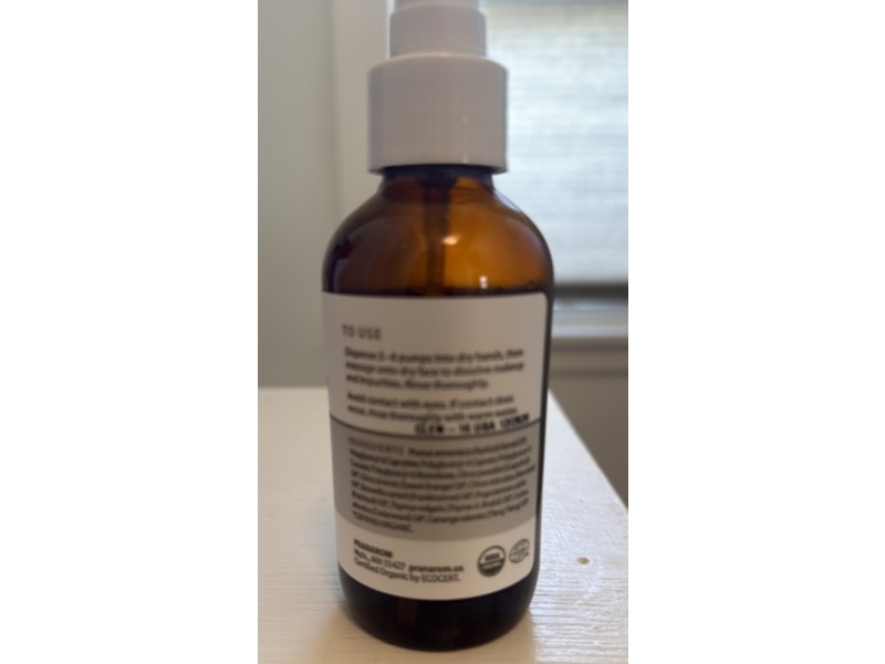 Pranarom Facial Cleansing Oil, Pure, 4 fl oz/120 mL