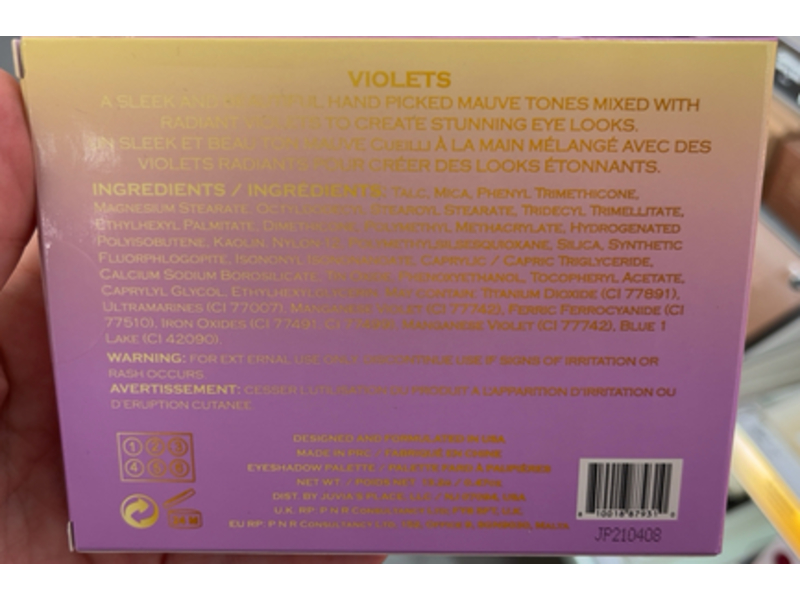 Juvia's Eyeshadow Palette, Violets