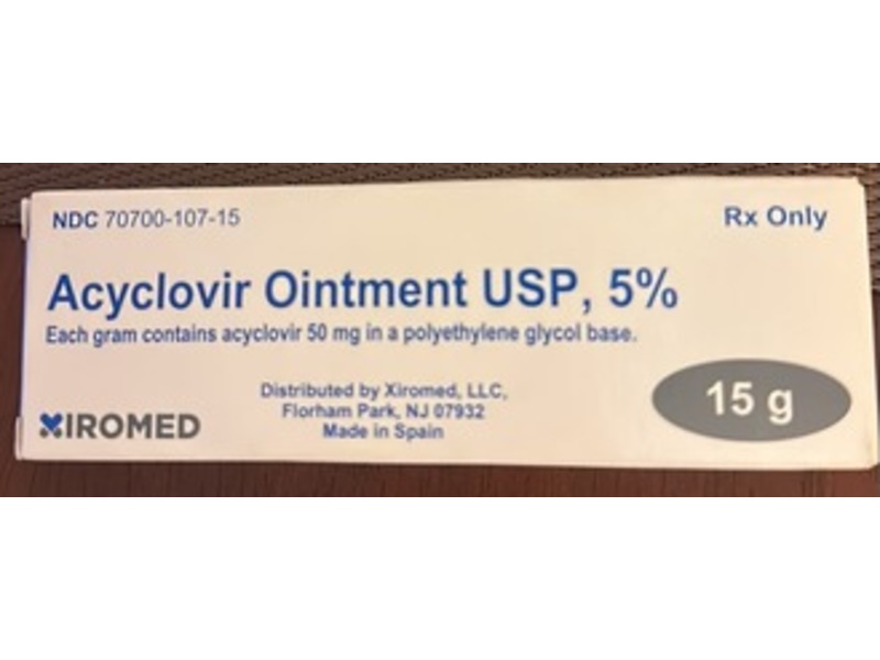 Acyclovir Ointment 5%, 15 g, Xiromed (Rx)
