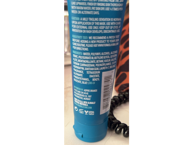 Formula 10.0.6 Sea Side Glow Skin Hydrating Peel Mask, Algae+Sea Clay, 1 fl oz/30 mL