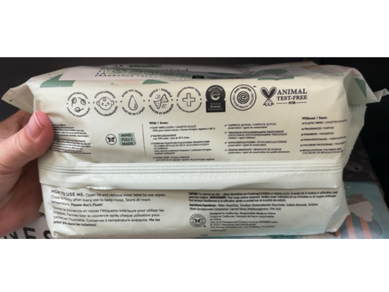 Honest Clean Conscious Wipes, Geo Mood, 72 Count , Pack Of 2