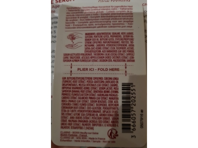 Clarins Paris Hydric + Lipidic System Double Serum, 0.03 fl oz/0.9 mL