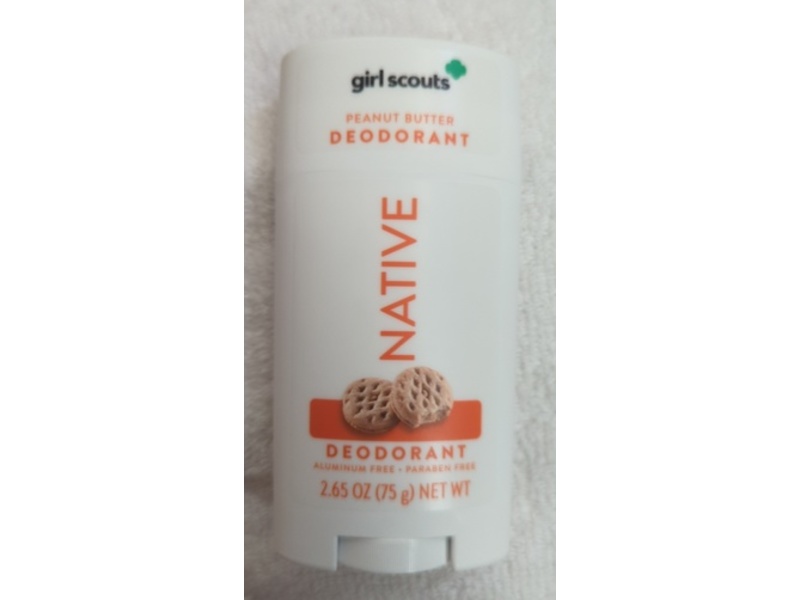 Native Girl Scout Deodorant, Peanut Butter, 2.65 oz/75 g