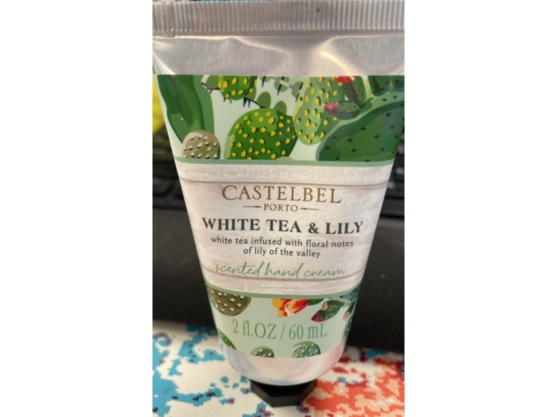Castelbel Scented Hand Cream, White Tea & lily, 2 fl oz/60 mL