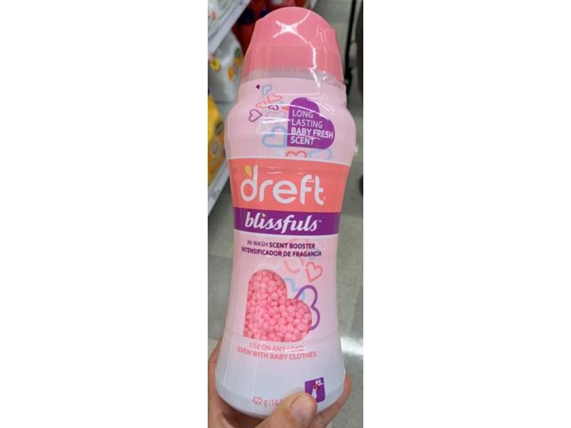Dreft Blissfuls In-Wash Scent Booster, Baby Fresh Scent, 14.8 oz/422 g