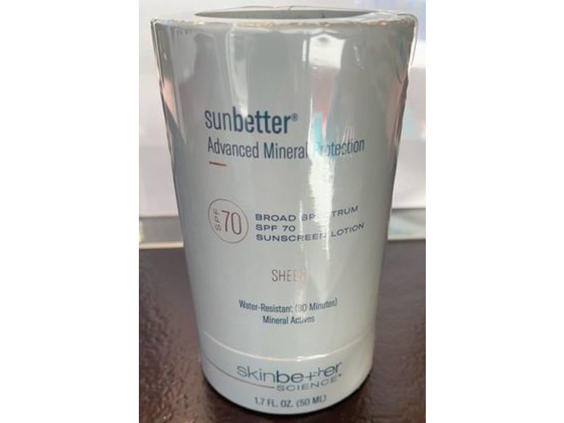 Skinbetter Science Sunbetter Advanced Mineral Protection Lotion, Sheer, SPF 70, 1.7 fl oz/50 mL