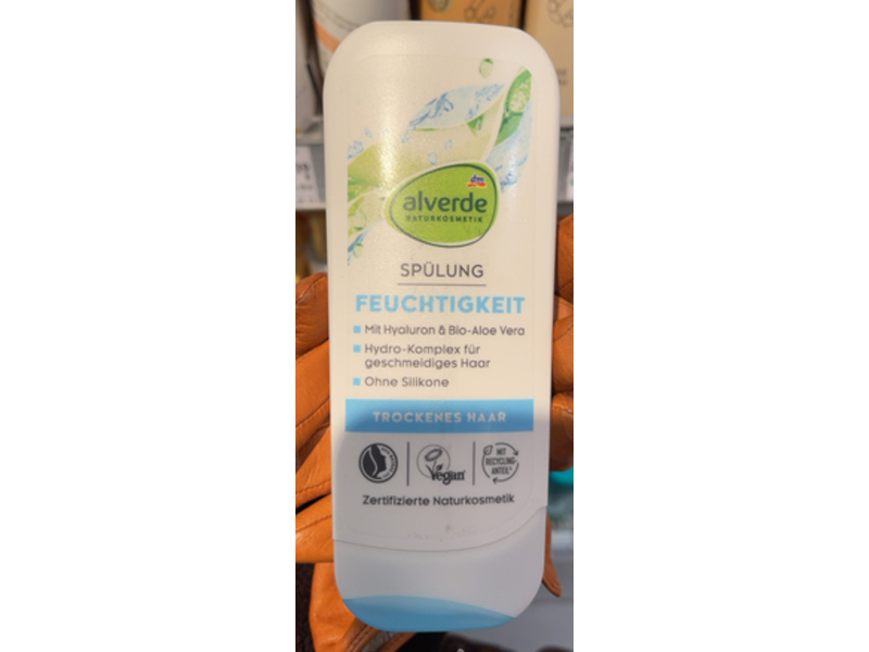 Alverde Conditioner Moisture, Aloe Vera & Hyaluron, 200 mL