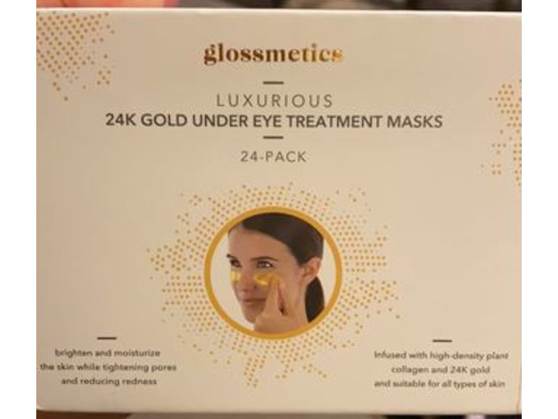 Glossmetics Luxurious 24K Gold Under Eye Treatment Masks, 24 Count