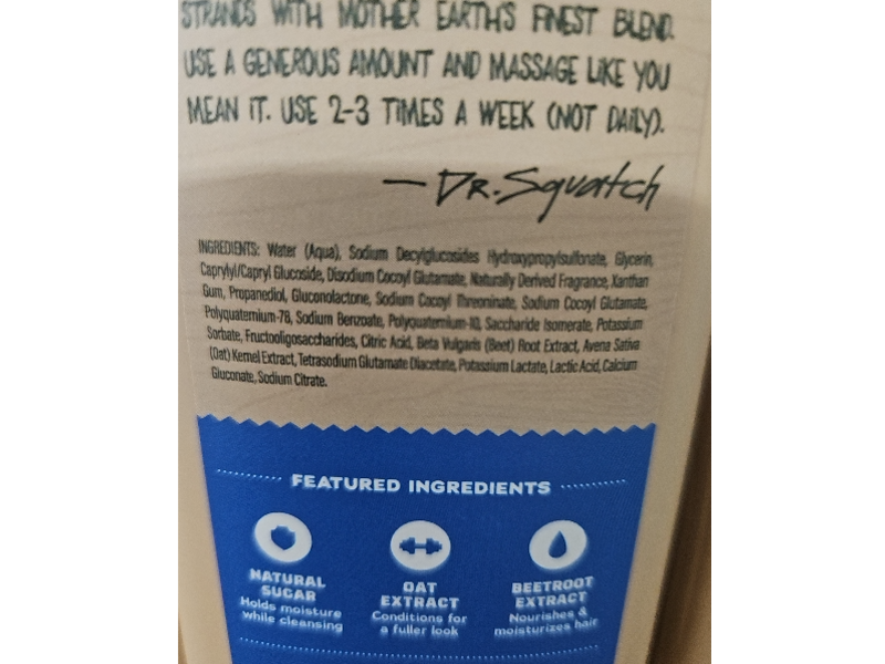 Dr. Squatch Full & Thick Shampoo, Fresh Falls, 11 fl oz/325 mL