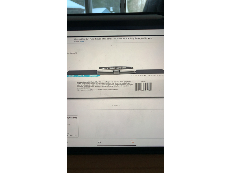 Amazon Basics Extra Large Flushable Wipes, Fragrance Free, 60 Count