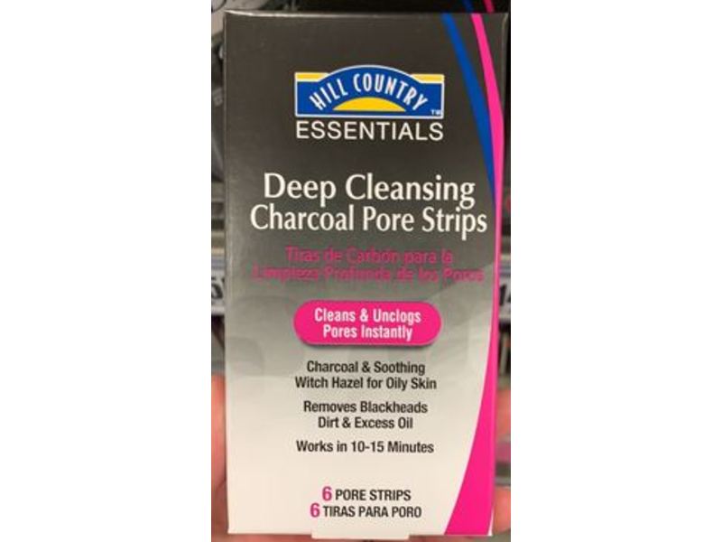 Hill Country Deep Cleansing Charcoal Pore Strips, 6 Count