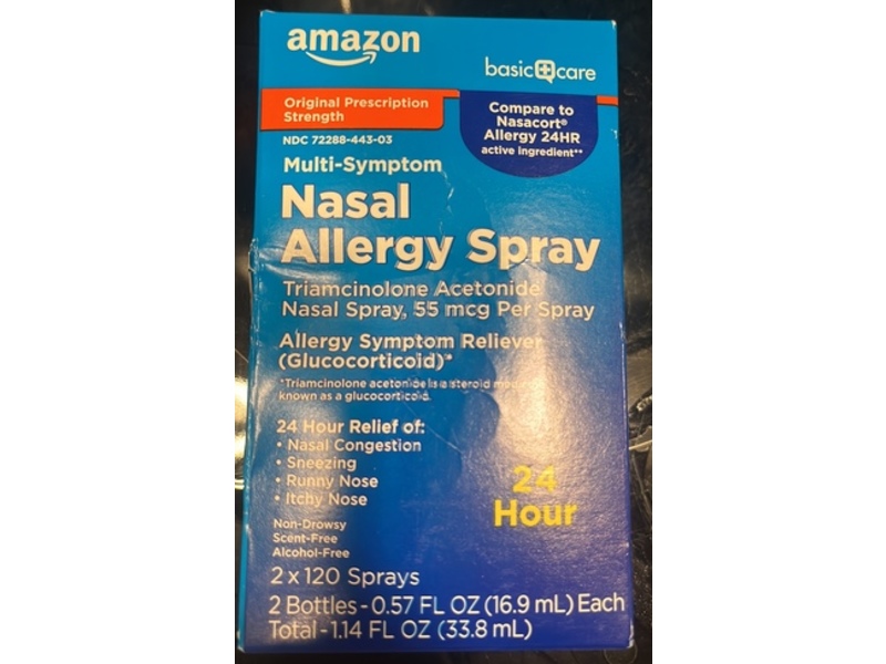 Amazon Basics Nasal Allergy Spray, 0.57 fl oz/16.9 mL, 2 Count