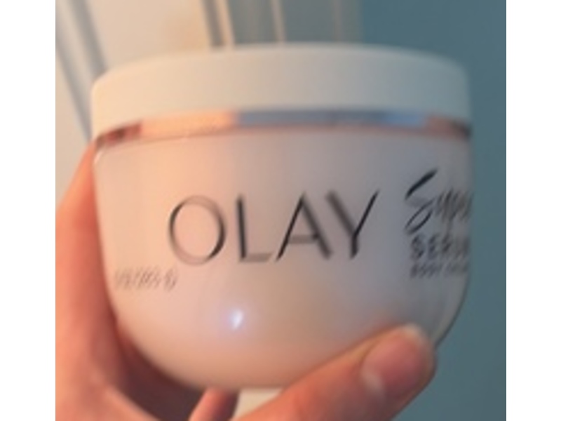 Olay Super Serum Body Cream, Sweet Vanilla & Soft Wood, 10 fl oz/283 g