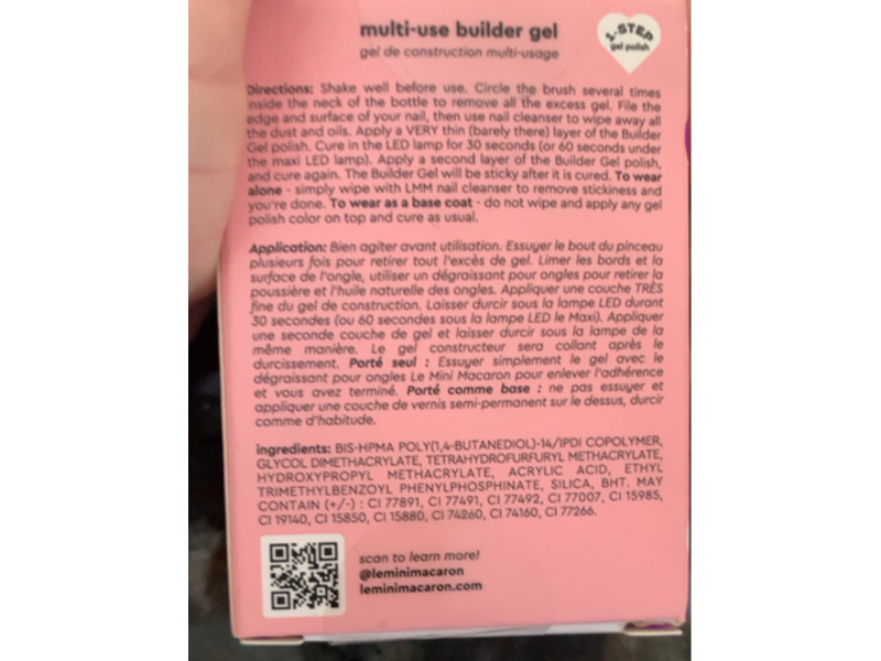 Le Mini Macaron Multi Use Builder Gel, 8.5 mL