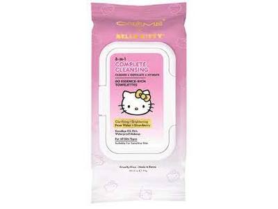 The Crème Shop Hello Kitty 3-in-1 Complete Cleansing Facial Towelettes 60 Count Wipes 8.28 Oz.