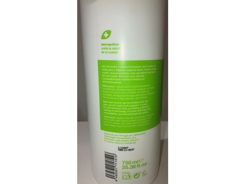 Interapothek Bath Gel, Aloe Vera, 750 mL