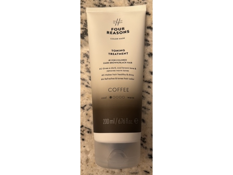 Four Reasons Toning Treatment Color Mask, Coffee, 6.76 fl oz/200 mL