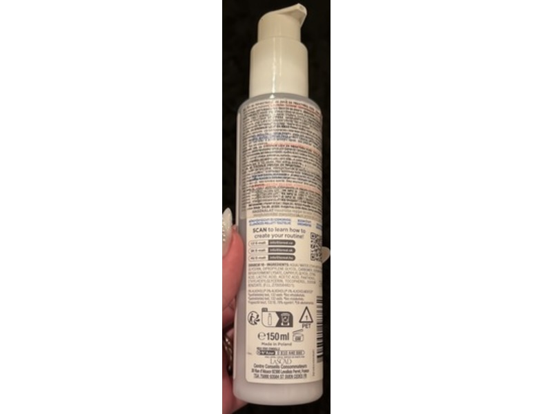 Mixa Anti-Reaction Non-Foaming Gentle Cleanser, Panthenol+Probiotic Extracts, 150 mL