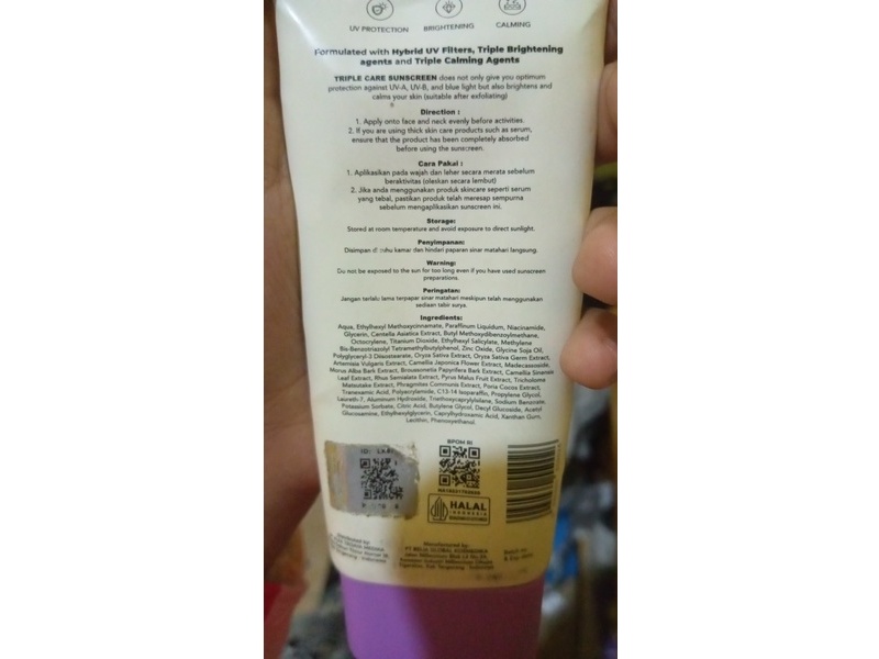 Facetology Triple Care Sunscreen, SPF40 PA+++, 3.38 fl oz/100 mL