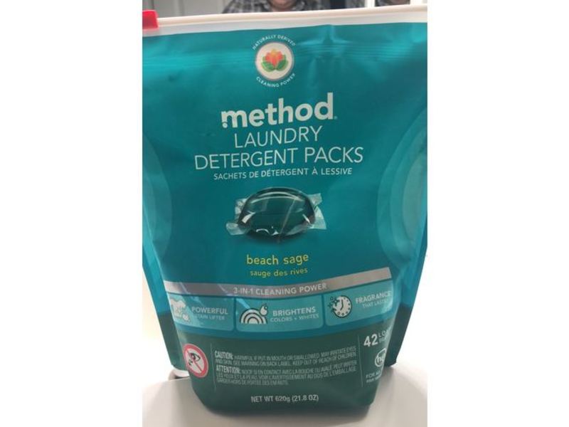 Method Laundry Detergent Packs, Beach Sage, 620 g, 42 Loads