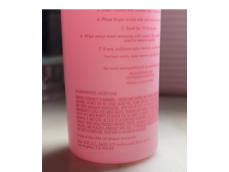 Olive & June Acetone Remover, 2 fl oz/60 mL