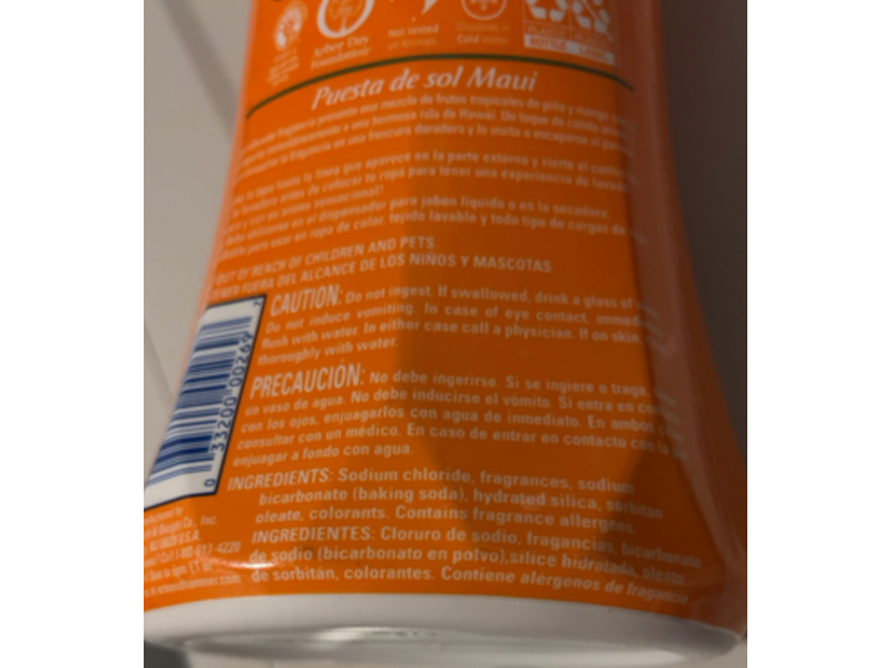 Arm & Hammer Clean Scentsations Scent Booster, Maui Sunset, 37.8 oz/1.07 Kg
