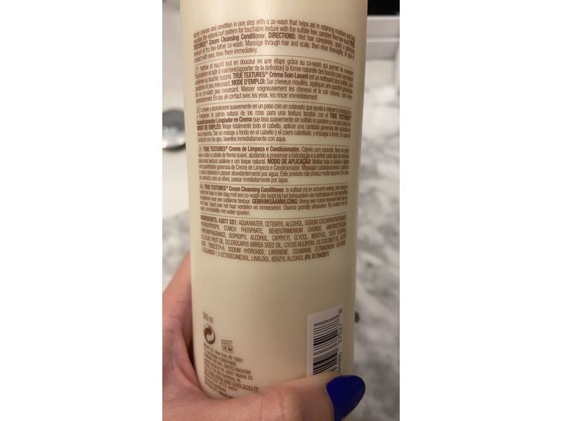 Mizani True Textures Cream Cleansing Conditioner,16.9 fl oz/500 mL