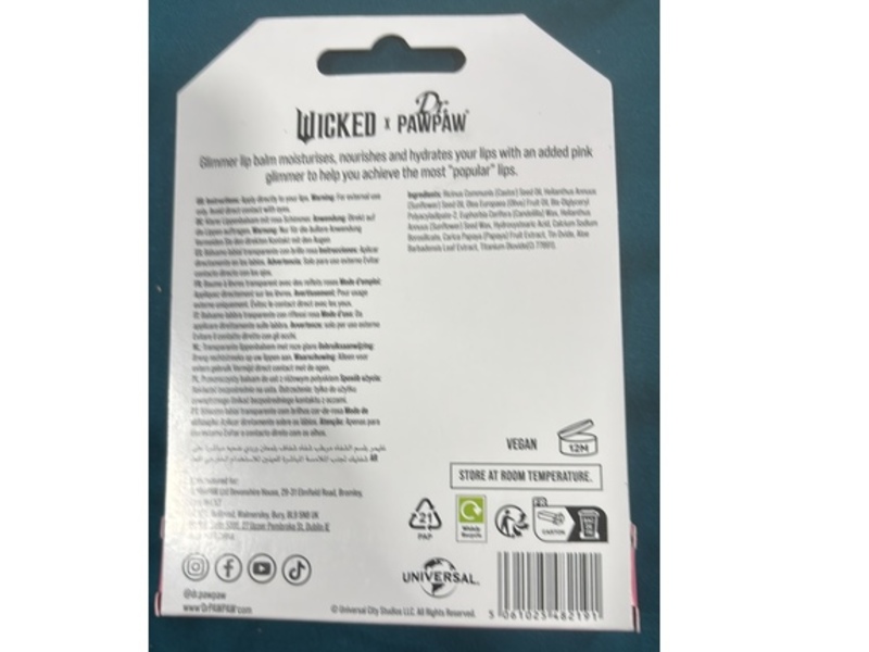 Dr. PawPaw Wicked Glimmer Lip Balm, 0.1 fl oz/3 g