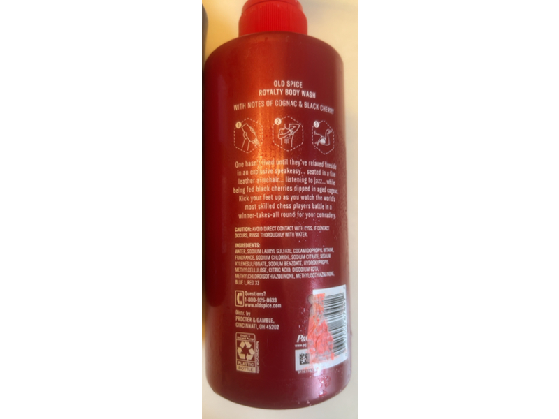 Old Spice Men's Body Wash, Royalty, 16.9 fl oz/500 mL