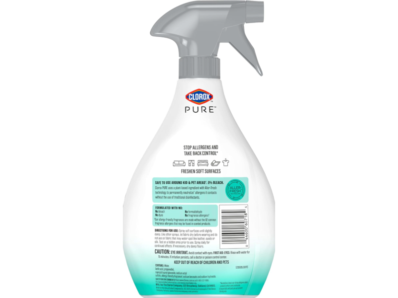 Clorox Pure Allergen Fabric & Carpet Spray, Clean Breeze, 26 fl oz/769 mL