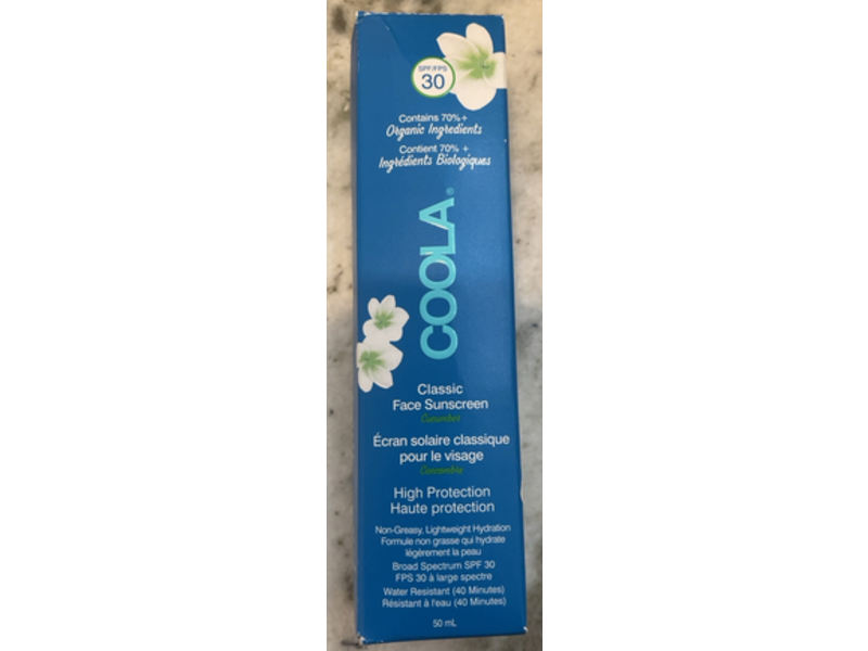 Coola Classic Sunscreen Lotion, Cucumber, SPF 30, 50 mL