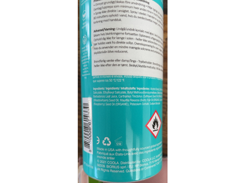 Coola Classic Sunscreen Spray, SPF 30, 177 mL