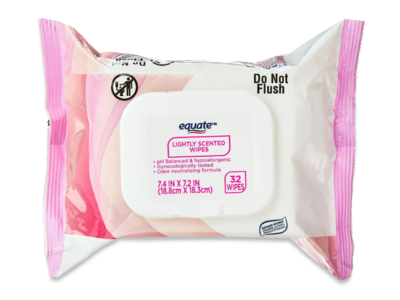 Equate Lightly Scented Wipes, 32 Count