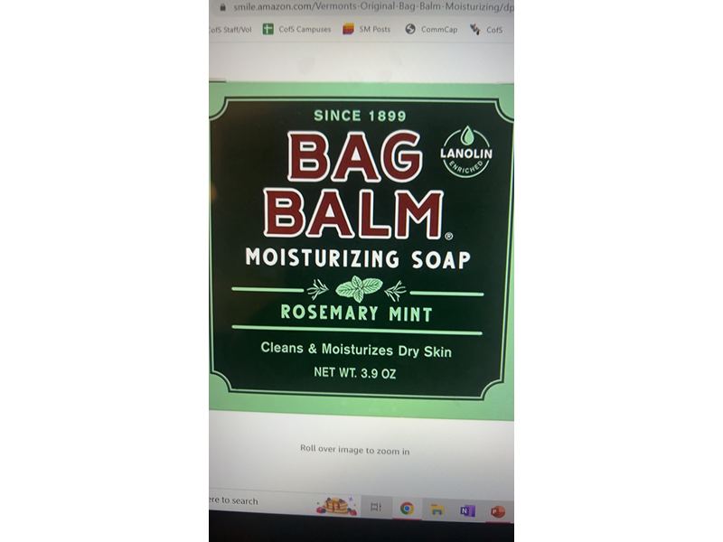 Bag Balm Mega Moisturizing Soap, Rosemary Mint, 3.9 oz