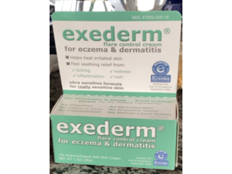 Exederm Flare Control 1% Hydrocortisone Anti Itch Cream, 2 oz/56 g