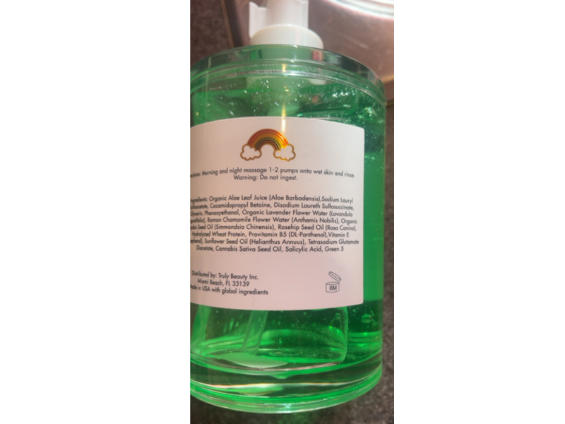 Truly Beauty Rainbow Anti-Blemish Facial Cleanser, Hemp + Salicylic Acid, 8 fl oz/240 mL