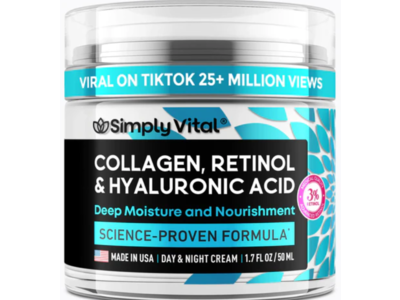 Simply Vital Deep Moisturizer, Collagen, Retinol & Hyaluronic Acid, 1.7 fl oz/50 mL