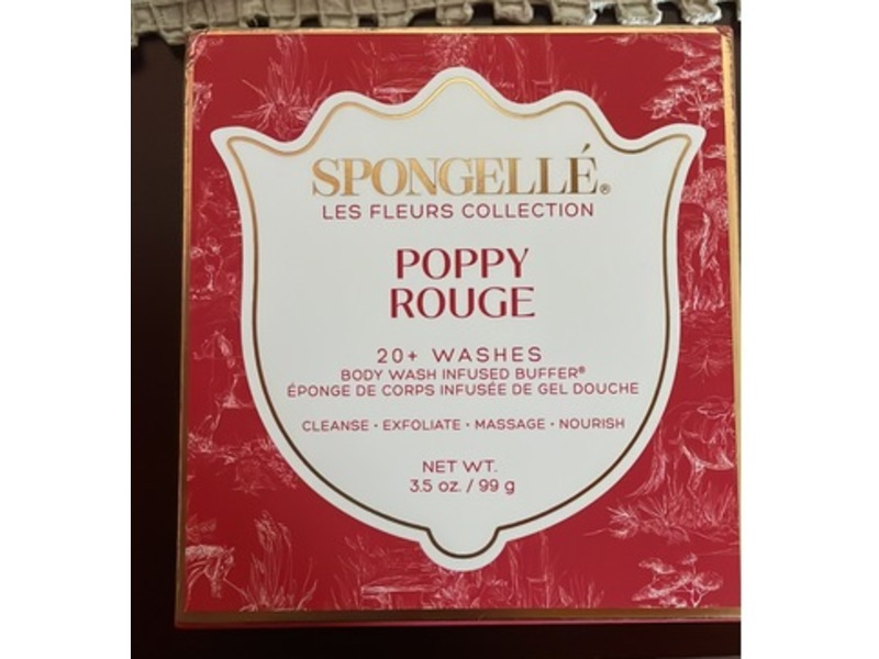 Spongelle Poppy Rouge Body Wash Buffer, 3.5 oz/99 g