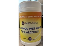 Max-Prime Alcohol Wet Wipes, Citrus Scent, 100 Count - thumbnail 2