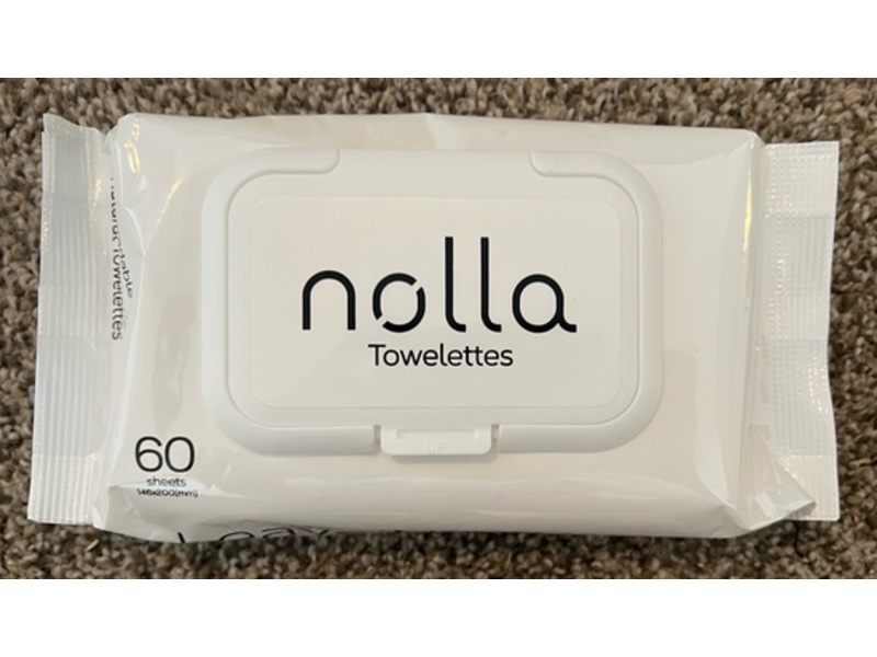 Nolla Flushable Wipes, 60 Count