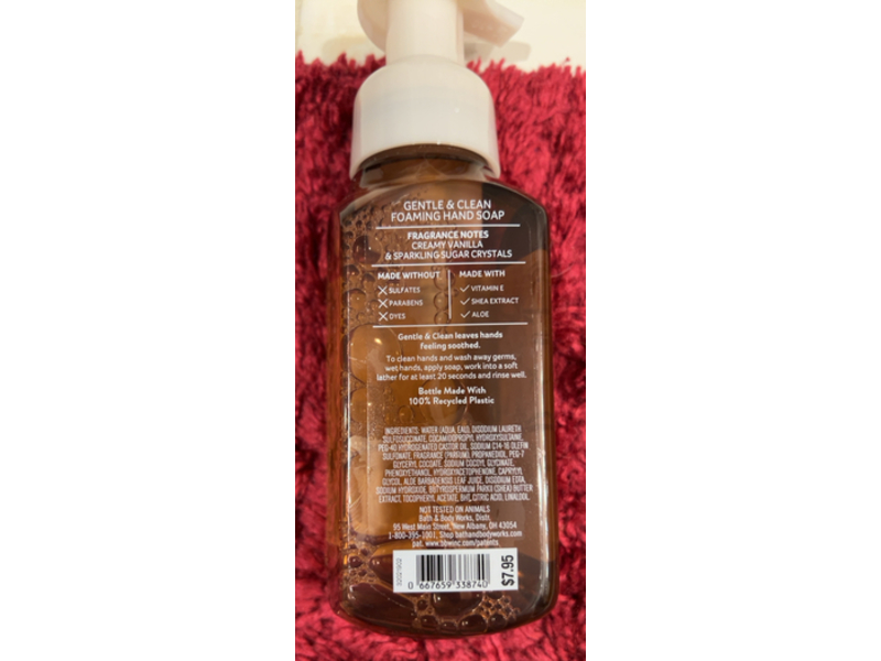 Bath & Body Works Gentle & Clean Foaming Hand Soap, Warm Vanilla Sugar, 8.75 fl oz/259 mL