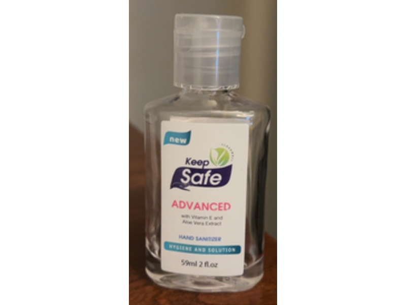 Cleanwell Keep Safe Advanced Hand Sanitizer, Vitamin E & Aloe Vera Extract, 2 fl oz/59 mL