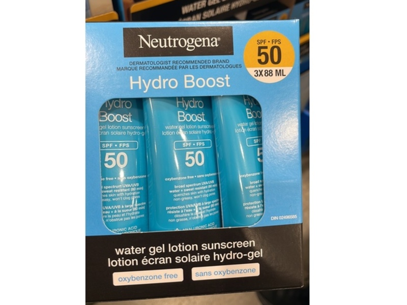 Neutrogena Water Gel Lotion Sunscreen, SPF 50, 88 mL, Pack Of 3