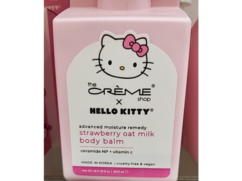 Hello Kitty Body Balm, Strawberry Oat Milk, 16.9 fl oz/500 mL