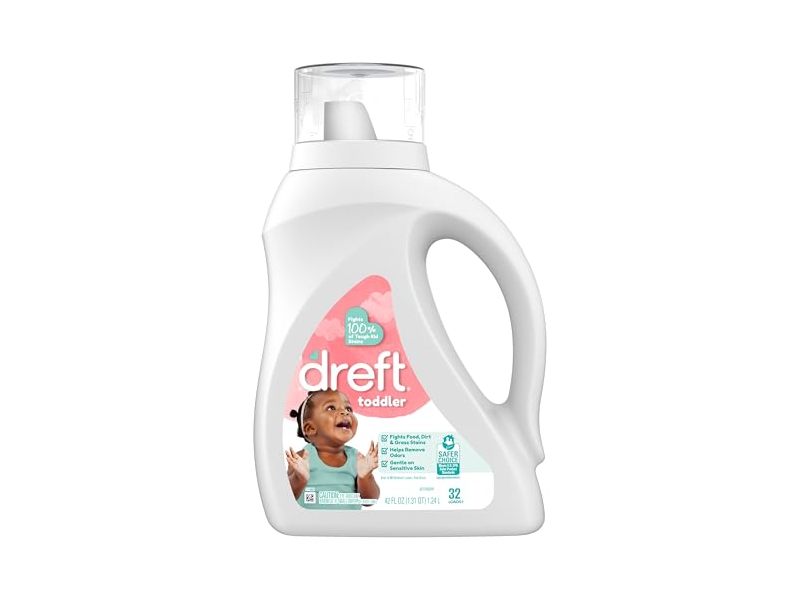 Dreft Toddler Liquid Laundry Detergent, 32 loads, 42 fl oz/1.24 L